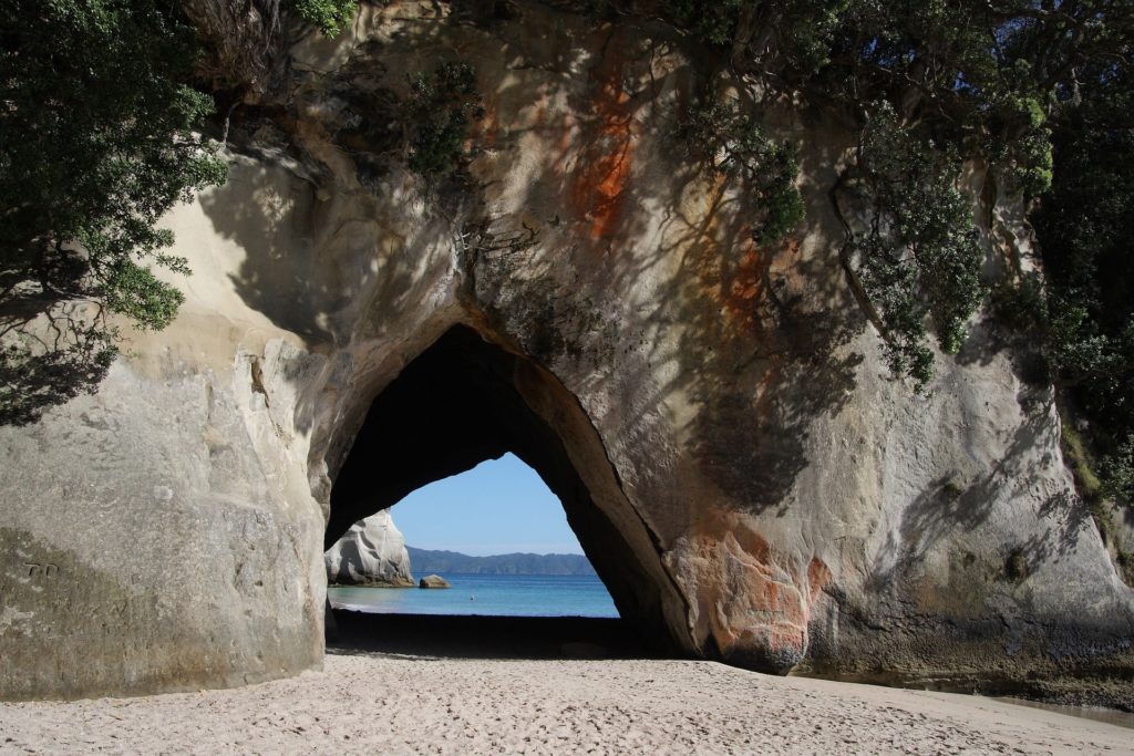 cathedral cove beach sea cave